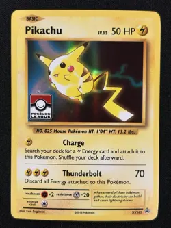 Pikachu (Pokemon League) XY202 League & Championship Cards Stamped Pokemon Card - Image 1