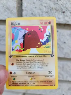 Pokemon TCG Diglett 1st Edition Team Rocket Vintage Card - Image 1