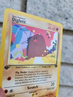 Pokemon TCG Diglett 1st Edition Team Rocket Vintage Card - Image 5