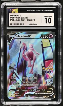 Mewtwo V 072/078 CGC 10 Gem Mint Pokemon Go Pokemon Card 🔥🔥 - Image 1