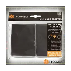 TT Combat Sleeves/Storage Matte Card Sleeves - Black (100) New - Image 1