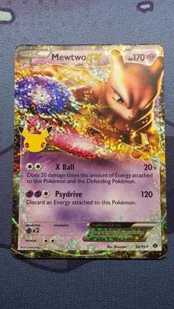 Pokemon Mewtwo EX 54/99 Celebrations 25th Anniversary TCG Card - Image 1