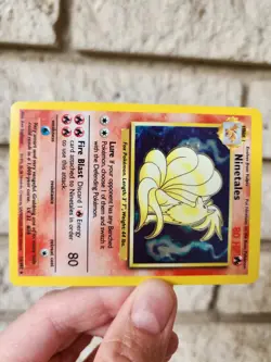 Pokemon TCG Ninetales Base Set Holo Rare Card 12/102 Unlimited Vintage Card - Image 3