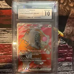 Pokemon TCG Bloodmoon Ursaluna EX 202/167 Twilight Masquerade Ultra Rare Card - Image 1