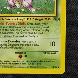 Venomoth 29/64 Non Holo Rare Jungle Pokemon Card - Image 4