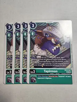 Tapirmon BT24-043 Playset Time Stranger Digimon Card Game x4 - Image 1