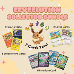 Pokemon Eeveelution Card Bunble 💕 6 Eevee & Evolution Cards + Ultra Rare Card - Image 2