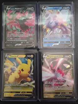 Pokemon Card Lot Full Art V Holo Rare Pikachu SWSH061 Galarian Moltres & More - Image 1