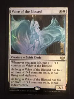 1x Foil Voice of the Blessed (044) Innistrad Crimson Vow LP MTG Magic x1 MKE - Image 1