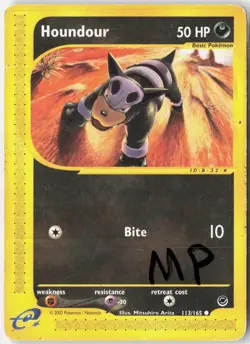 Houndour 113/165 Common Expedition Base Set Pokemon Moderately Played - Image 1
