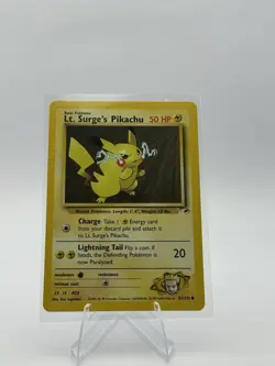 Pokemon TCG Lt. Surge's Pikachu Gym Heroes 81/132 Common 50 HP Regular - Image 1