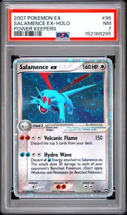 2007 POKEMON EX POWER KEEPERS #96 SALAMENCE EX-HOLO PSA 7 - Image 1
