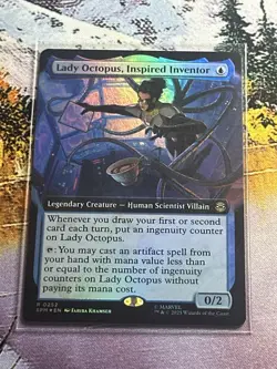Lady Octopus, Inspired Inventor - Extended Art Foil SPM NM MTG - Image 2