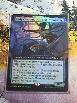 Lady Octopus, Inspired Inventor - Extended Art Foil SPM NM MTG - Image 3