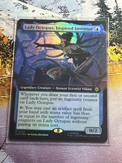 Lady Octopus, Inspired Inventor - Extended Art Foil SPM NM MTG - Image 4