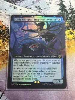 Lady Octopus, Inspired Inventor - Extended Art Foil SPM NM MTG - Image 5