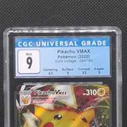 CGC 9 Mint Pokemon 2020 Pikachu VMAX 44/185 Full Art Vivid Voltage Sub Grades - Image 2