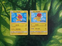 Pokemon Pikachu I Choose you Ash's Pikachu SM113 SM114 Black Star Promos - Image 1