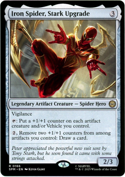 Iron Spider, Stark Upgrade - 0166 - Marvel's Spider-Man MTG - NM/M Ships Now - Image 1