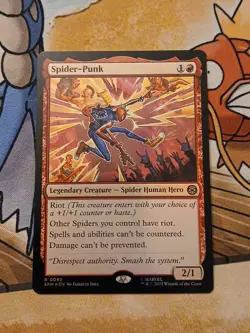 Spider-Punk Foil Rare MTG Marvel Spiderman - Image 1