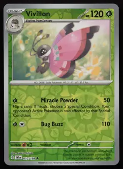 Vivillon 010/198 Uncommon Scarlet & Violet Pokemon Reverse Holo Near Mint - Image 1