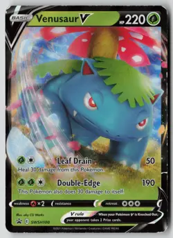 Venusaur V SWSH100 Holo Promo Sword & Shield Promo Pokemon MP - Image 1