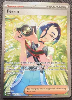 Pokemon TCG Perrin 220/167 SIR Full Art Holo Twilight Masquerade - Image 1