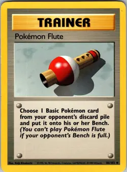 Pokemon Flute 086/102 Base Set Pokemon NM - Image 1
