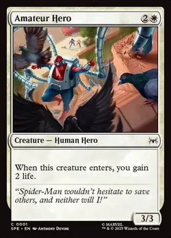 Amateur Hero C Foil #1 | SPE Marvel's Spider-Man Eternal | MTG - Image 1