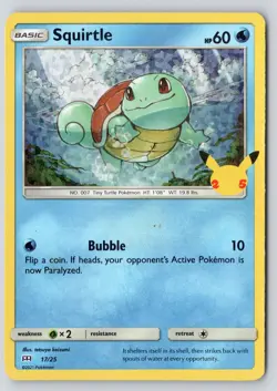Squirtle 017/025 Promo McDonald's 25th Anniversary Promos Holo Near Mint - Image 1
