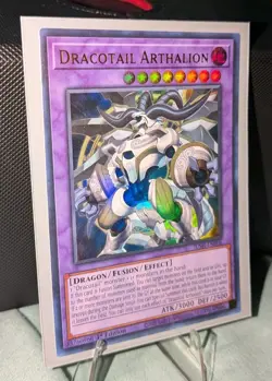 Yu-Gi-Oh TCG Dracotail Arthalion JUSH-EN006 Ultra Rare 1st Edition LP-NM - Image 1