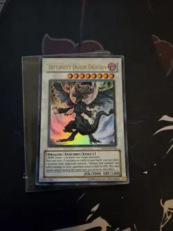YUGIOH INFERNITY DOOM DRAGON TSHD-EN042 ULTRA UNLIMITED ED LP - Image 2