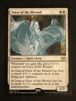 1x Voice of the Blessed (044) Innistrad: Crimson Vow LP MTG Magic x1 MKE - Image 1