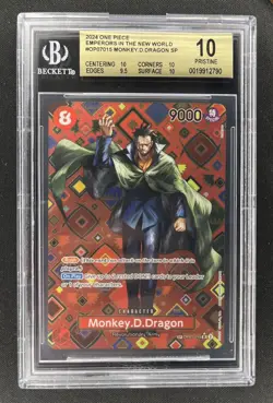 One Piece OP07-015 Monkey D. Dragon SP Foil Rush Emperors BGS 10 English - Image 1