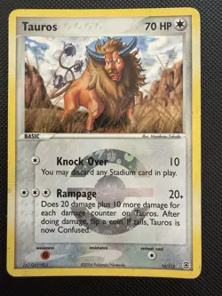 Tauros - 16/112 - *Holo Rare* - Pokemon FireRed & LeafGreen - MP - Image 3