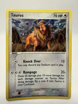 Tauros Holo Rare Pokemon Card FireRed & LeafGreen 16/112 N/M - Image 1