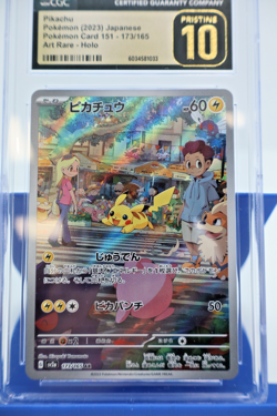 CGC 10 Pikachu 173/165 Art Rare Holo Pokemon Card 151 Pokemon Japanese Pristine - Image 5