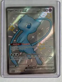 Pokemon Mew ex Shiny Ultra Rare Full Art Holo 216/091 SV Paldean Fates - Image 1