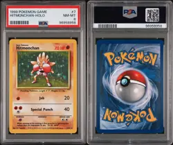 Hitmonchan Holo 1999 Base Set 7/102 Pokemon PSA 8 - Image 2