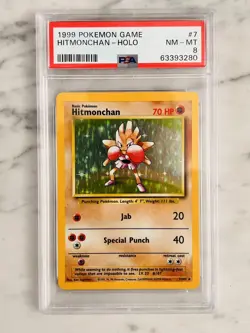 Hitmonchan 7/102 | Holo Rare | 1999 Base Set Pokemon | Graded PSA 8 NM - MINT - Image 1