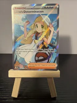 Pokemon TCG Lillie's Determination Trainer Card Holo Rare 169/132 - Image 1
