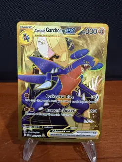 Pokemon TCG Destined Rivals Cynthia's Garchomp EX 241/182 Secret Rare Card - Image 1