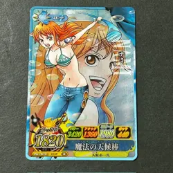 S7497 Nami IC2-07 SR Holo Japanese One Piece Berry Match Carddass Card J19 - Image 1