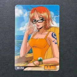 S7598 Nami No.254 Japanese One Piece Vintage Gumica Gummy Card YJ19 - Image 1