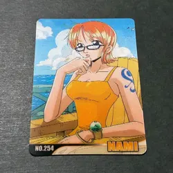S7598 Nami No.254 Japanese One Piece Vintage Gumica Gummy Card YJ19 - Image 2