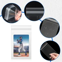 DEDC 100 Pcs Team Bags for Trading Cards, Bag Fit 100 pcs, Transparency - Image 5
