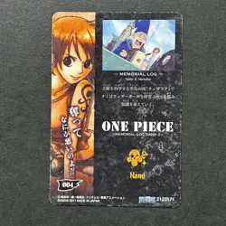 S5407 Very Rare Nami No.004 Memorial Log Japanese One Piece Vintage Card F26 - Image 2