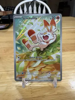 Scorbunny 225/217 Illustration Rare Ascended Heroes Pokemon Holo Near Mint - Image 1