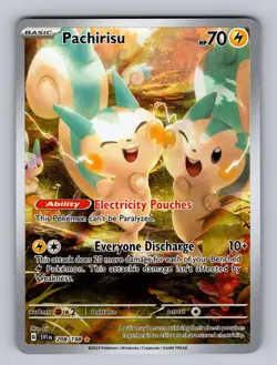 Pachirisu 208/198 Illustration Rare Scarlet & Violet Pokemon Holo Near Mint - Image 1