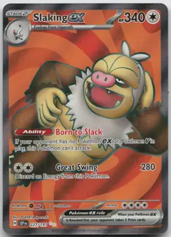 Slaking ex 227/191 Ultra Rare Surging Sparks Pokemon Near Mint A - Image 1